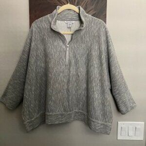 Great OVERSIZED Layering Top from Tommy Bahama Silver Gray/Shimmer S/M